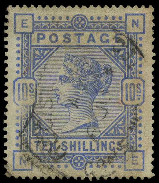1883-84 wmk Large Anchor 10s cobalt (NE),...