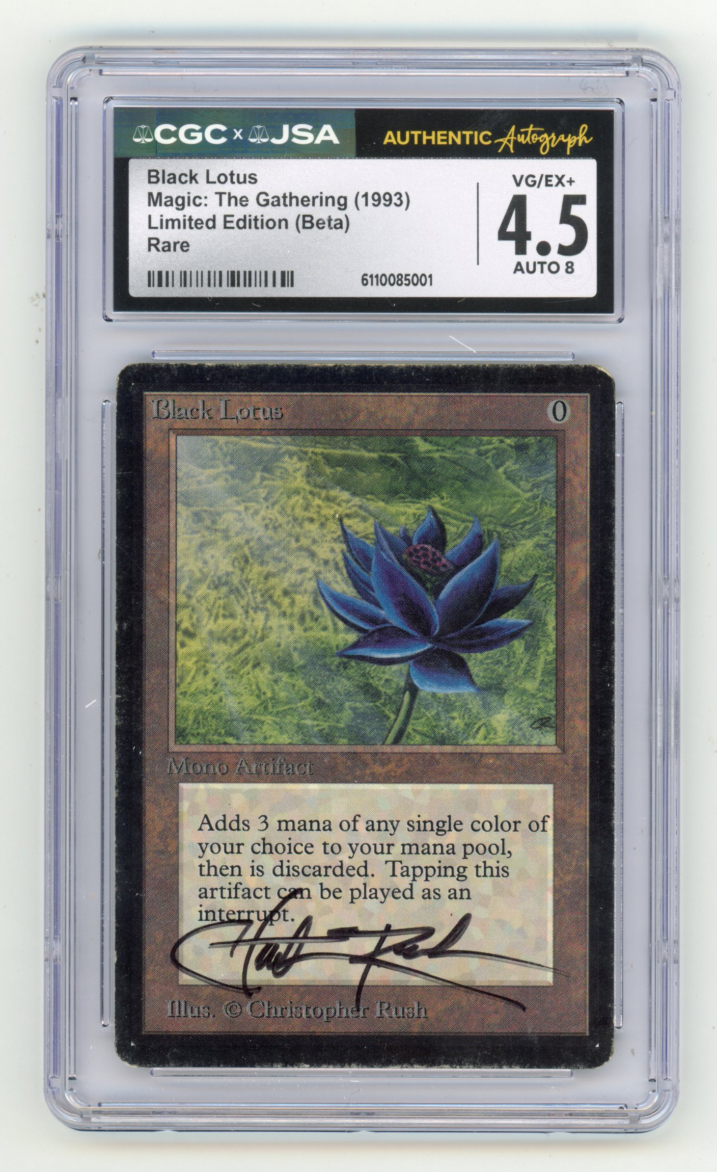 CGC x JSA 4.5 Auto 8 Black Lotus - Limited Edition Beta