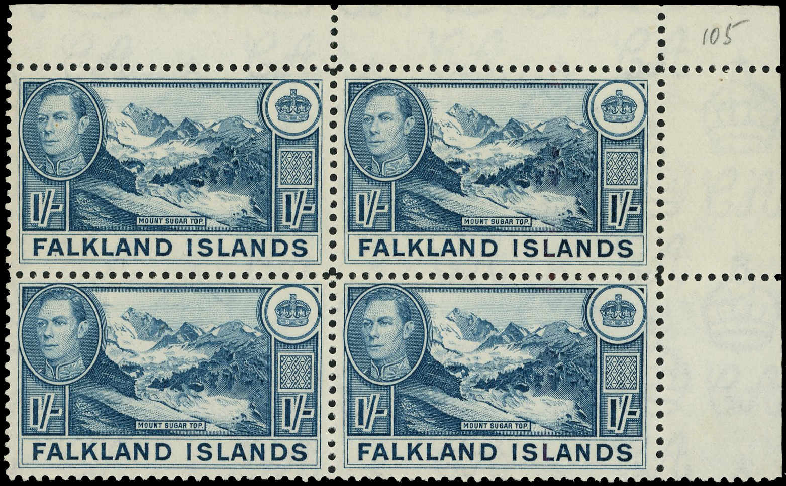 Falkland Islands SG 158 block mint