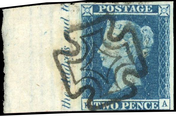 GB 1841 2d blue with Dublin MC
