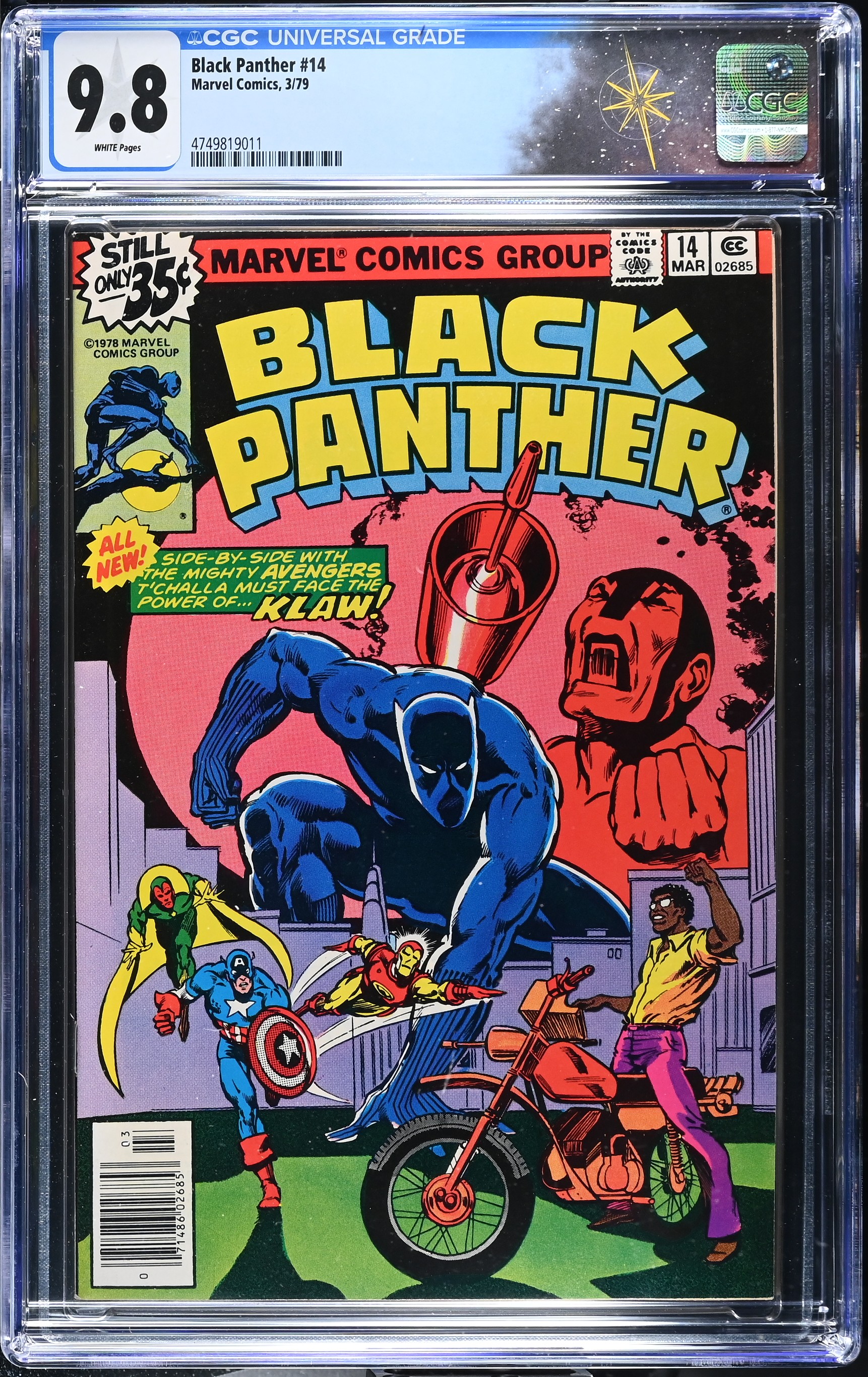 Black Panther #14 CGC 9.8 Highest Grade on the Census (Marvel Comics, 1979) White Pages
