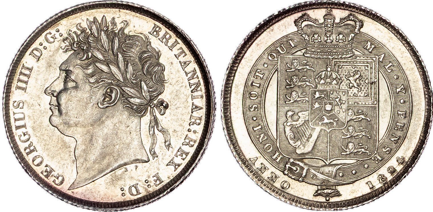 George IV (1820-1830), AR Shilling, 1824.