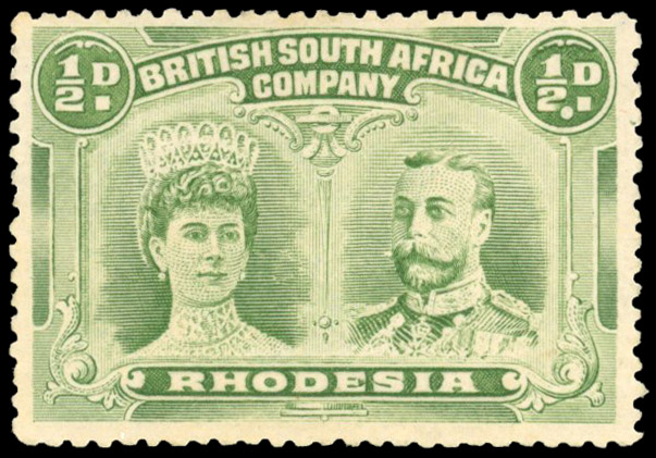 † ½d pale green RJL 4 double dot mint