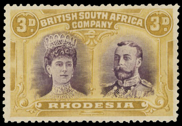 3d violet and ochre SG 137, position 2 Queen's Thick Ear mint