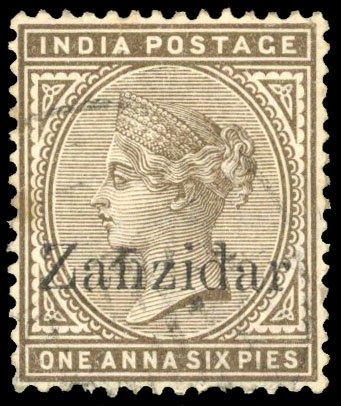 Zanzibar SG 5j Zanzidar variety used