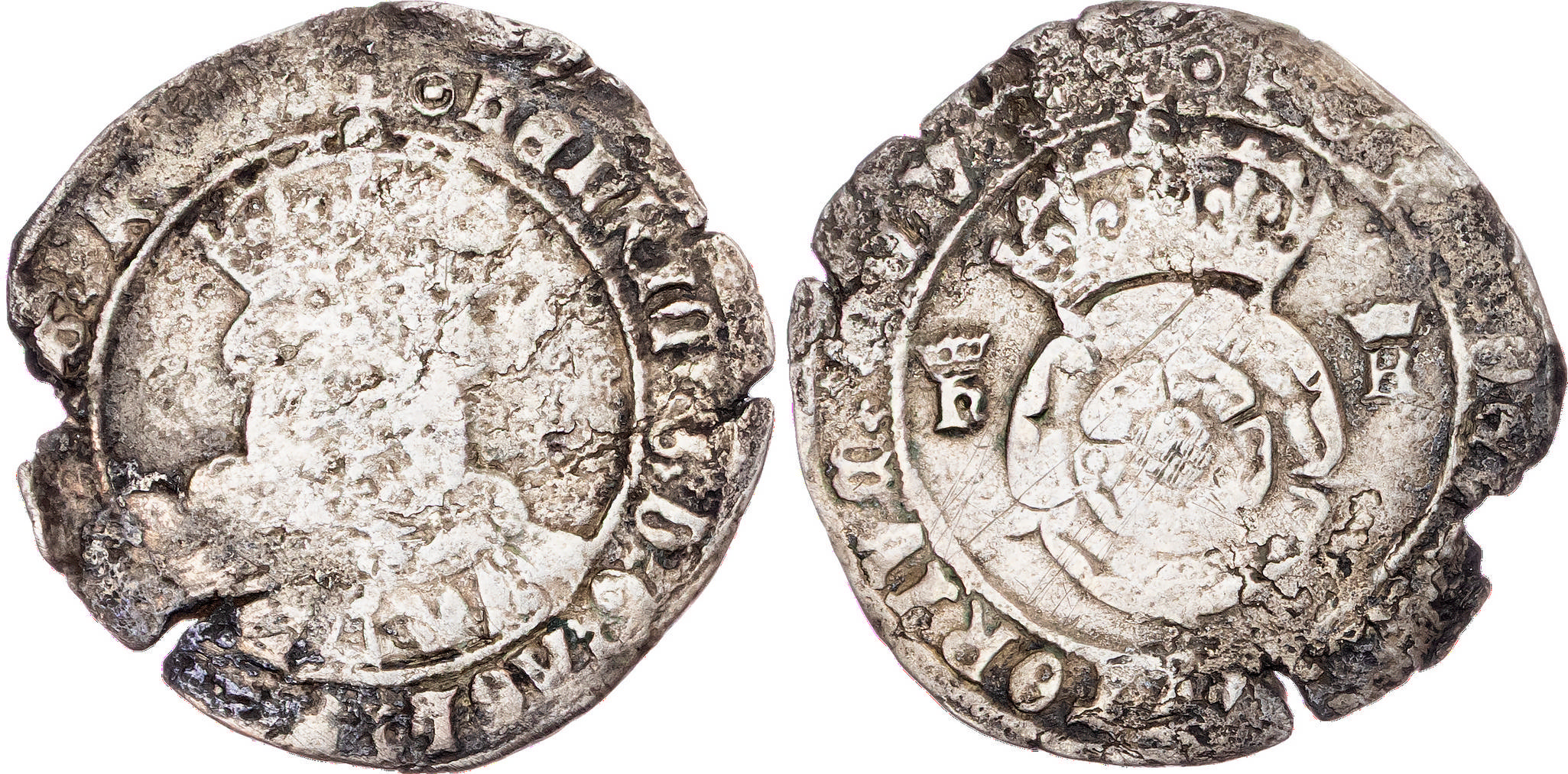 Henry VIII (1509-1547) Testoon with a nominal value of twelve pence, issued at Tower mint.