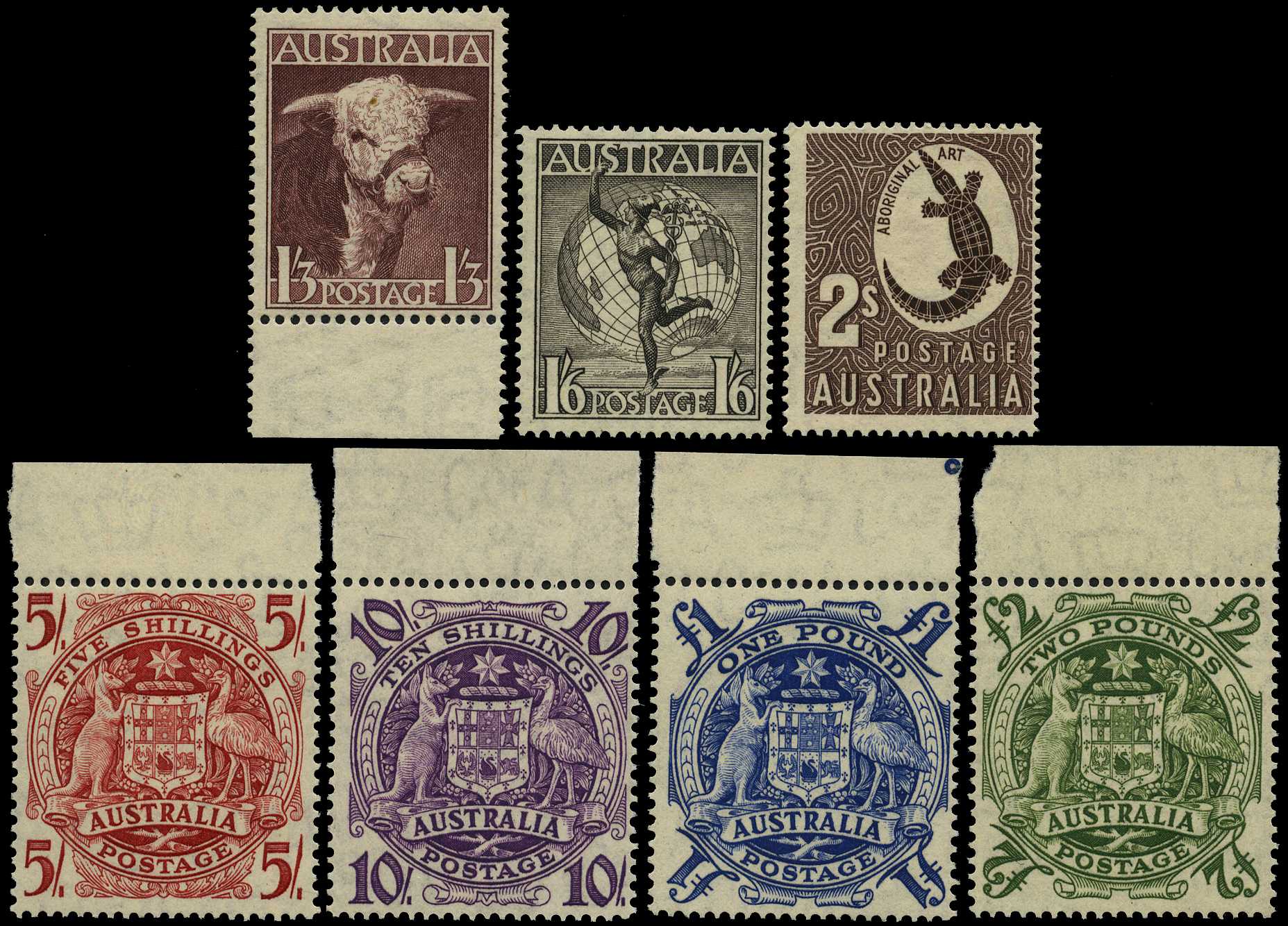 C of A Watermark: 1948-56 set of seven to...