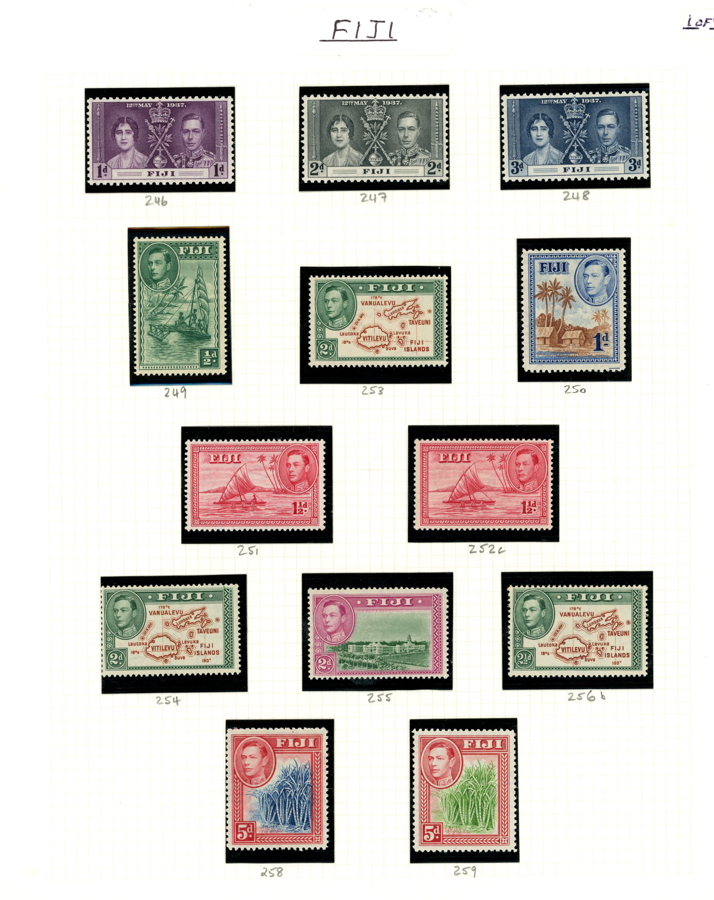 1937-56 mint collection (36) on...