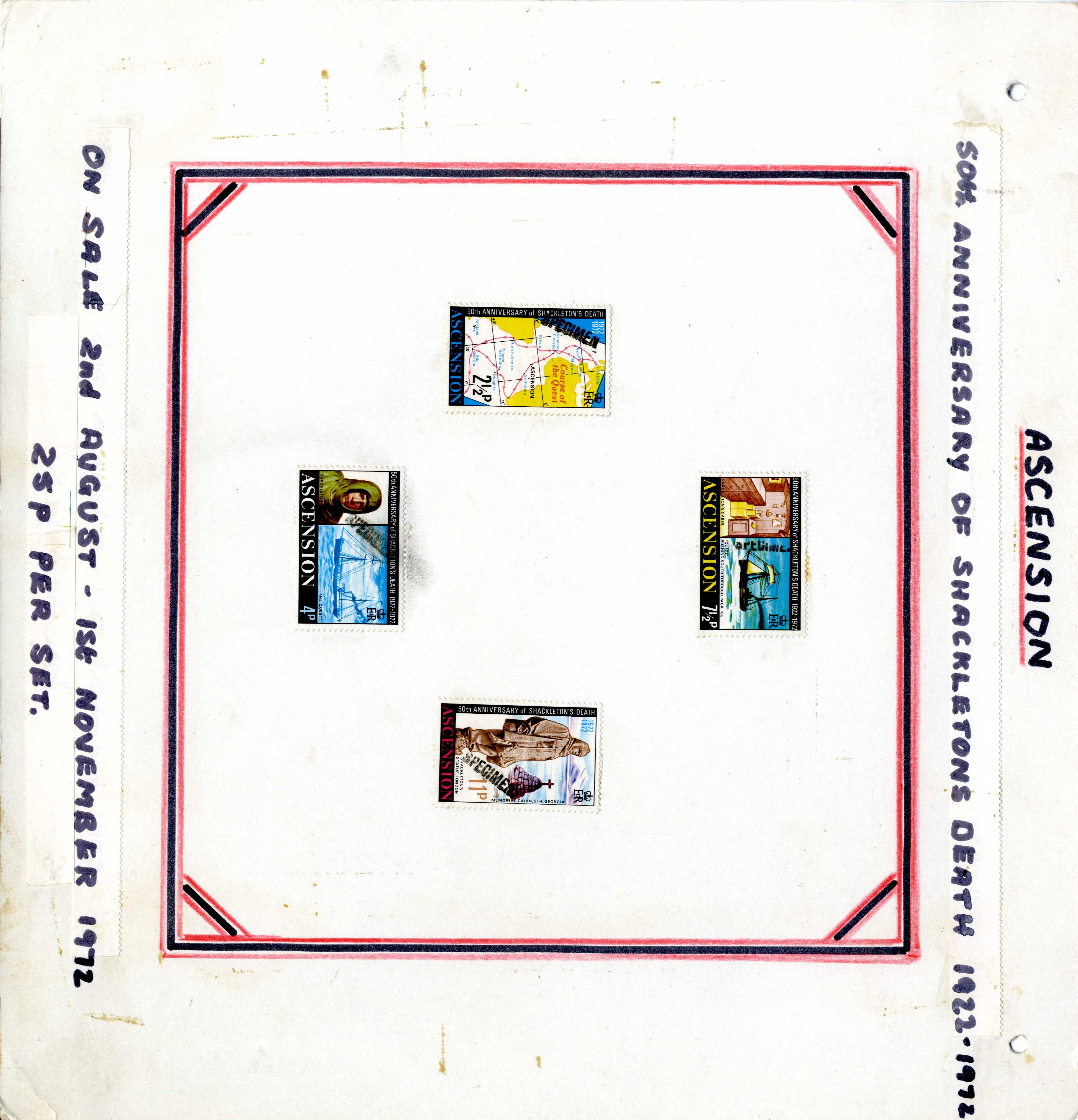 Ascension SG 159-162 Specimens