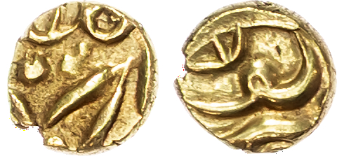 India, Mughal Empire, gold Fanams (12)