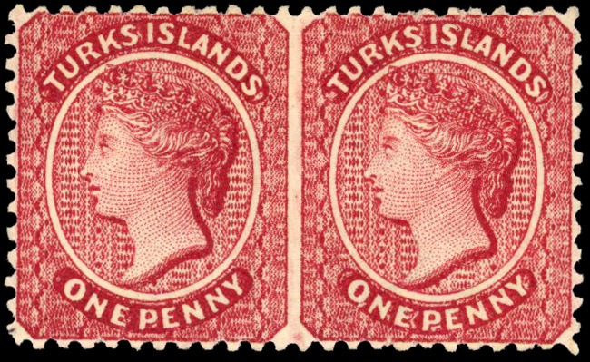 Turks Islands SG 58a ERROR IMPERF BETWEEN 