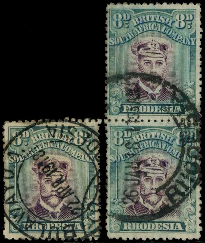 1917-20 8d Head Die IIIA, perf 14. Used...