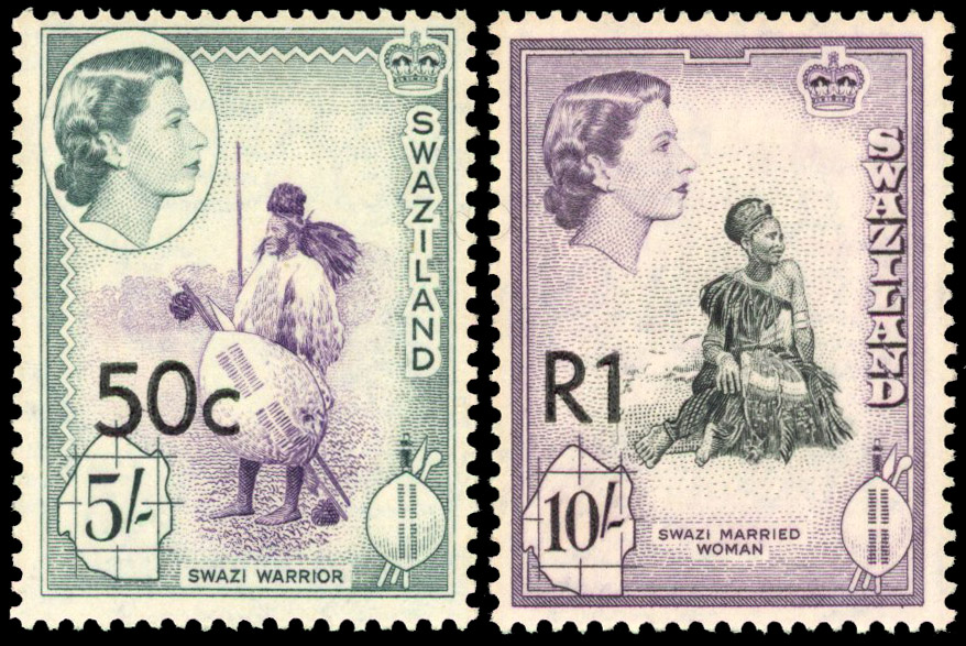 Swaziland SG 75b, 76b mint