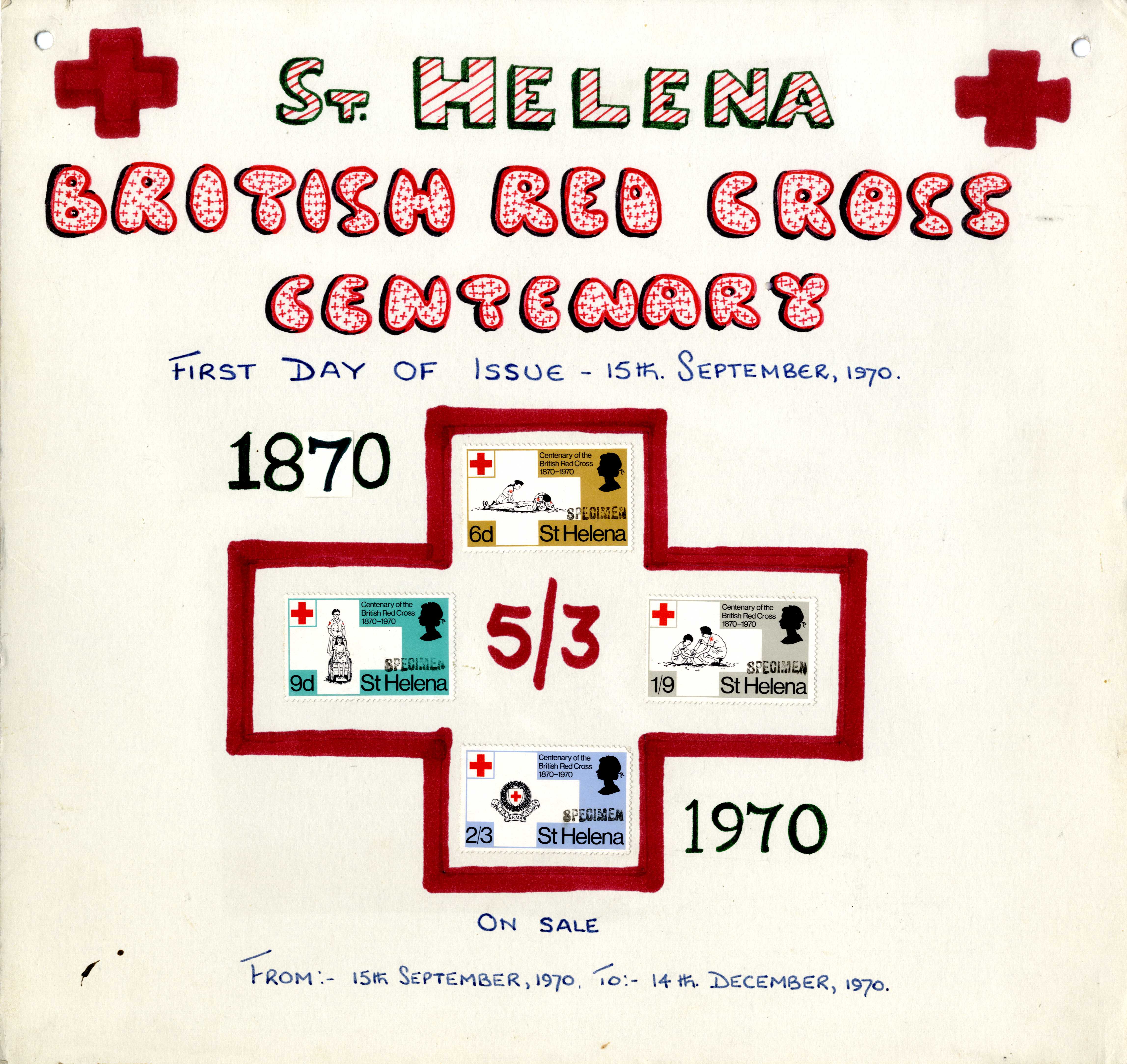 St Helena SG 253-6 Specimens
