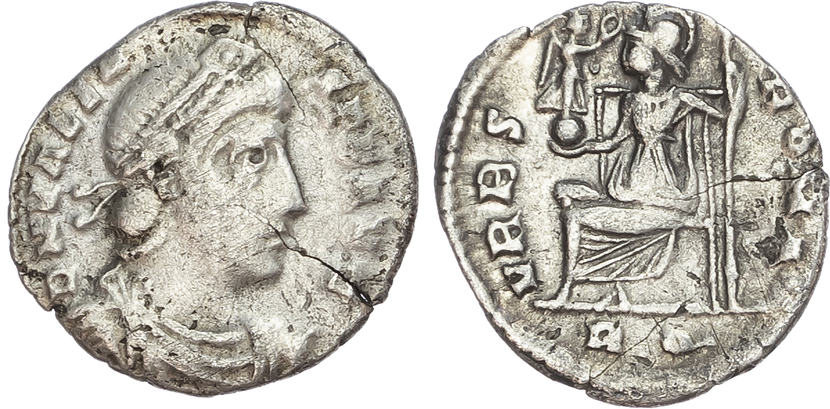 Valens (AD 364-378) AR Siliqua, Rome, 4th Officina, AD 364-367, 1.68g. 