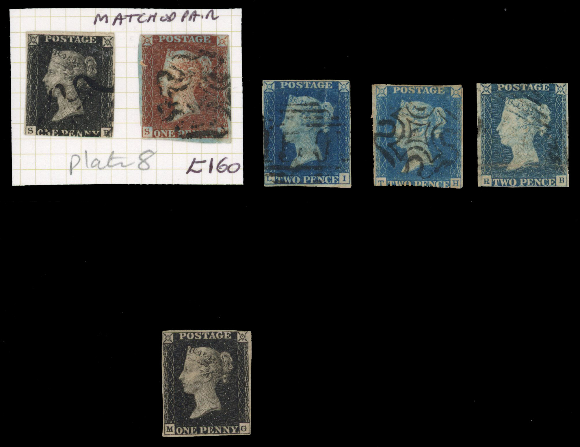 1840-1940 predominately used used accumulation arranged on stockcards