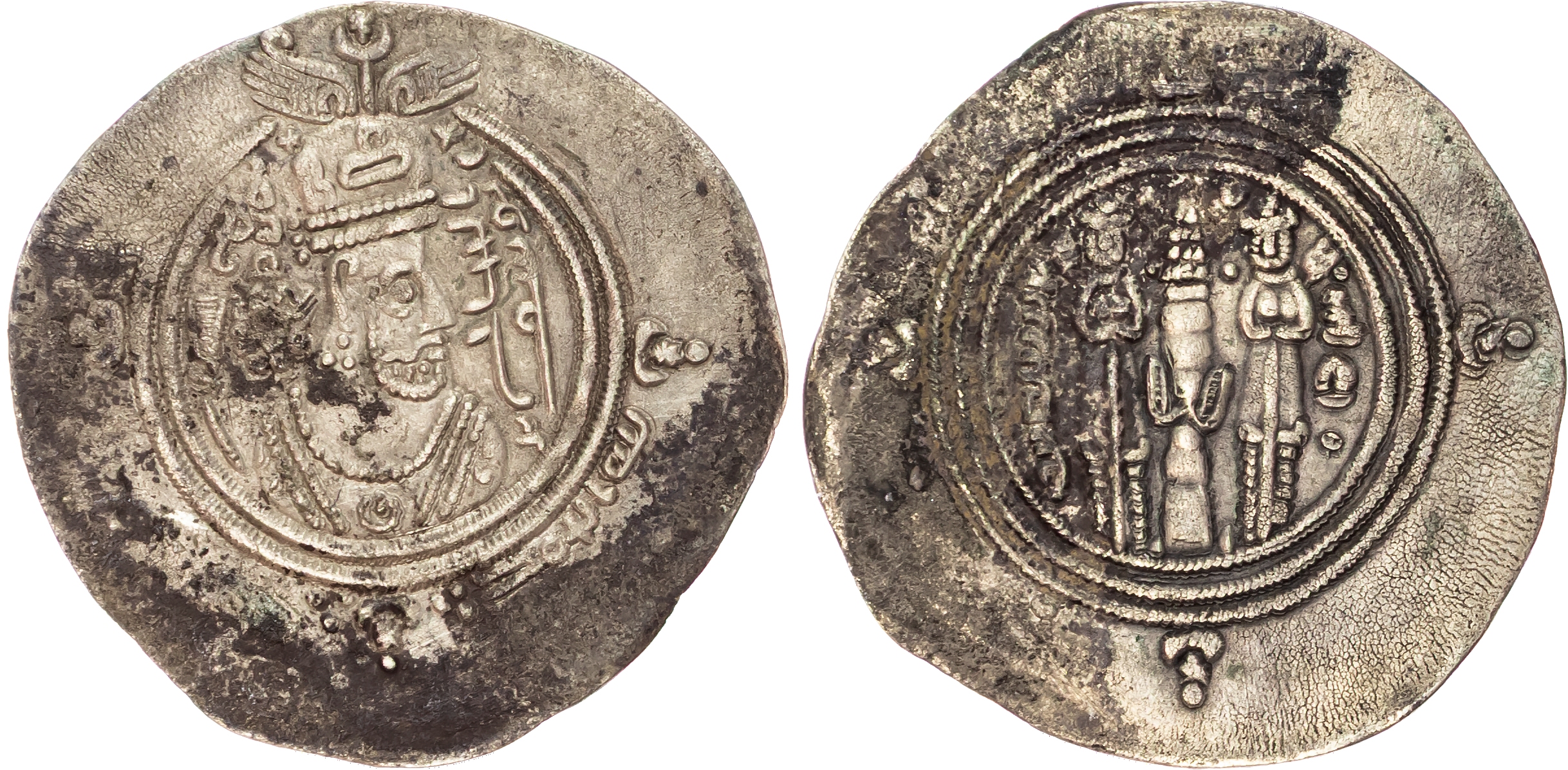 Arab-Sasanian, al-Hajjaj b. Yusuf (AH 75-95 / 694-713 AD), silver Drachm