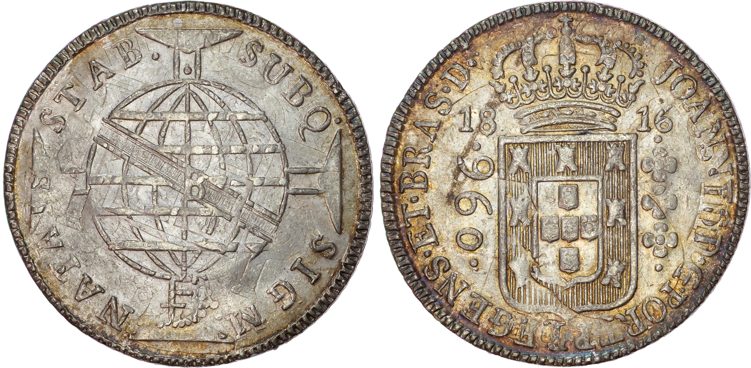 Brazil, João VI (1799-1818), silver 960 Réis, 1816 B