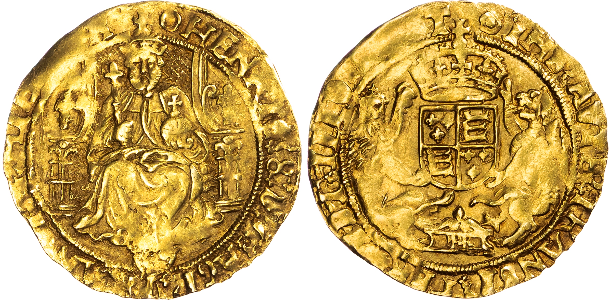Henry VIII (1509-1547), AV Half Sovereign, Third Coinage, London (Tower) mint, mm. pellet in annulet (1544-1547).