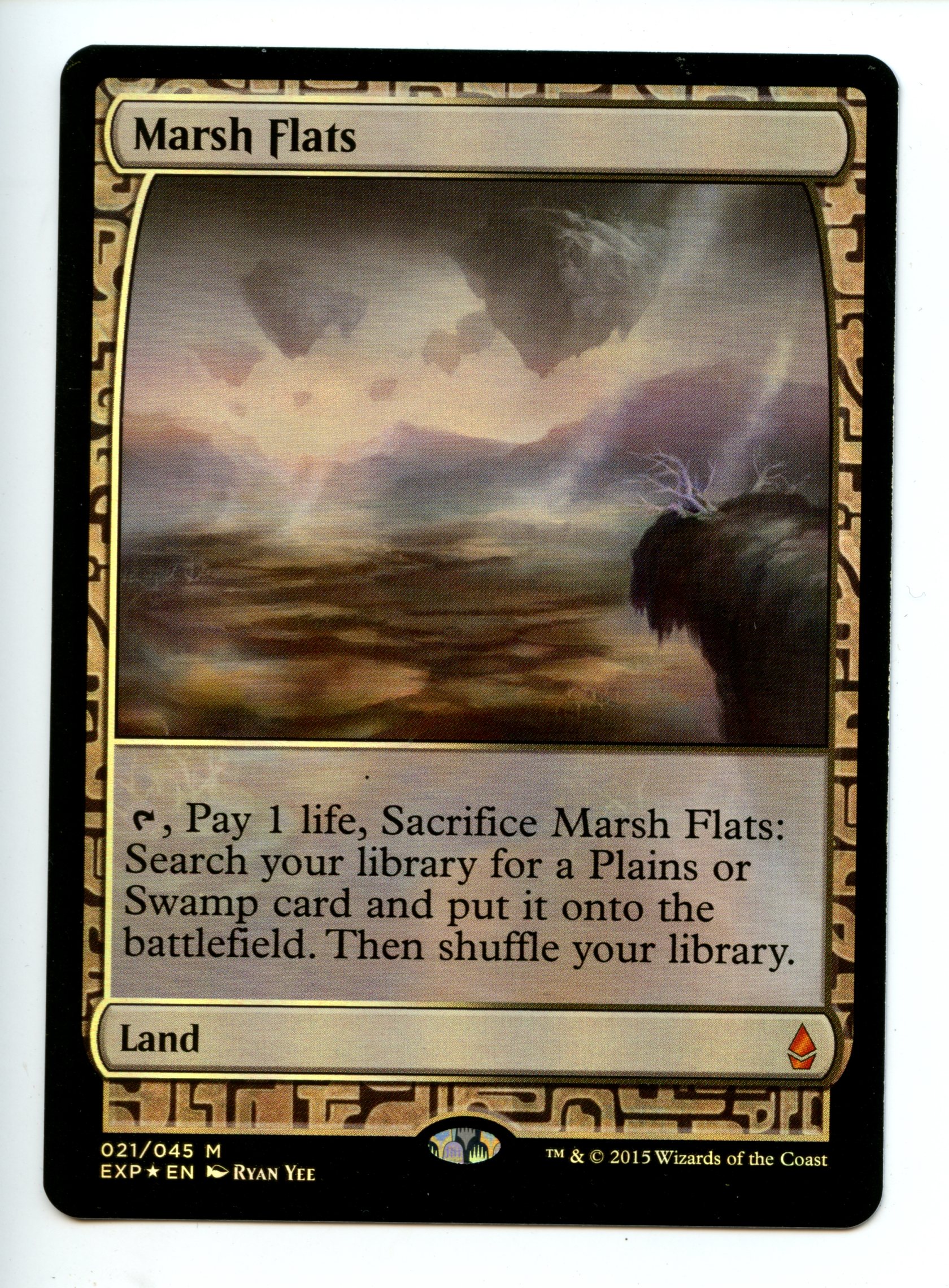 Magic the Gathering - Marsh Flats   - Zendikar Expeditions  - Lightly Played 