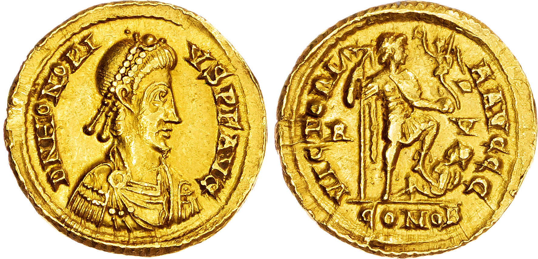 Honorius (AD 393-423) AV Solidus, Ravenna, AD 402-403, 4.45g.