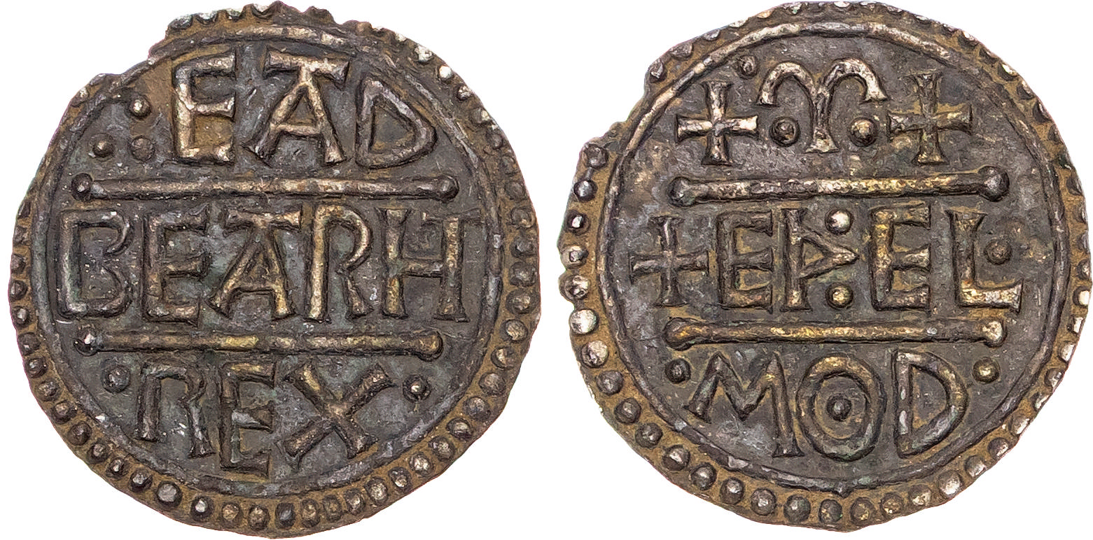 Kings of Kent, Eadberht Praen (796-798), AR Penny, Type I (796-798), Canterbury mint, Ethelnoth as moneyer.