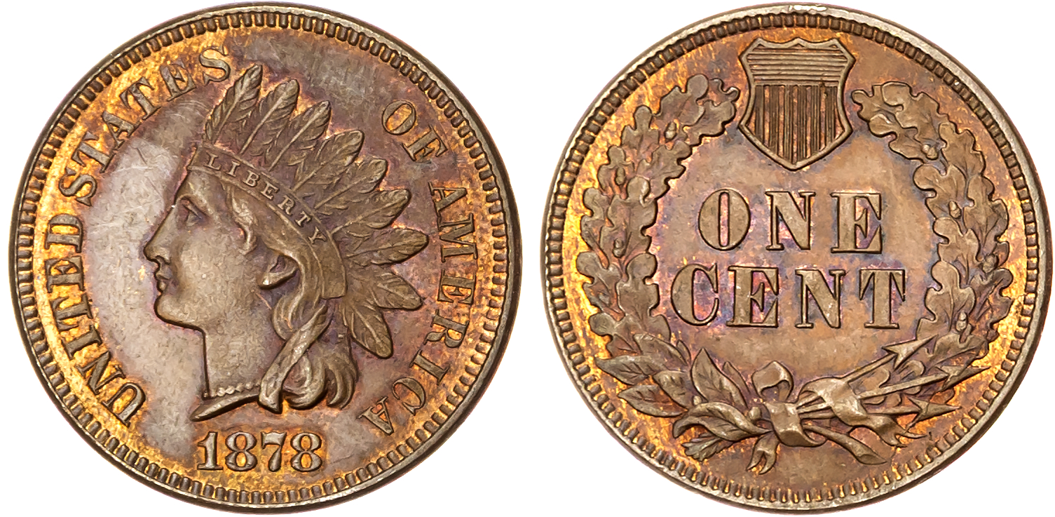 USA, Indian Head bronze Cent, 1878