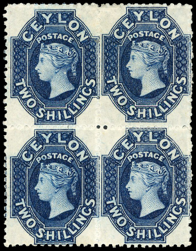 Ceylon SG 72b mint block of four 