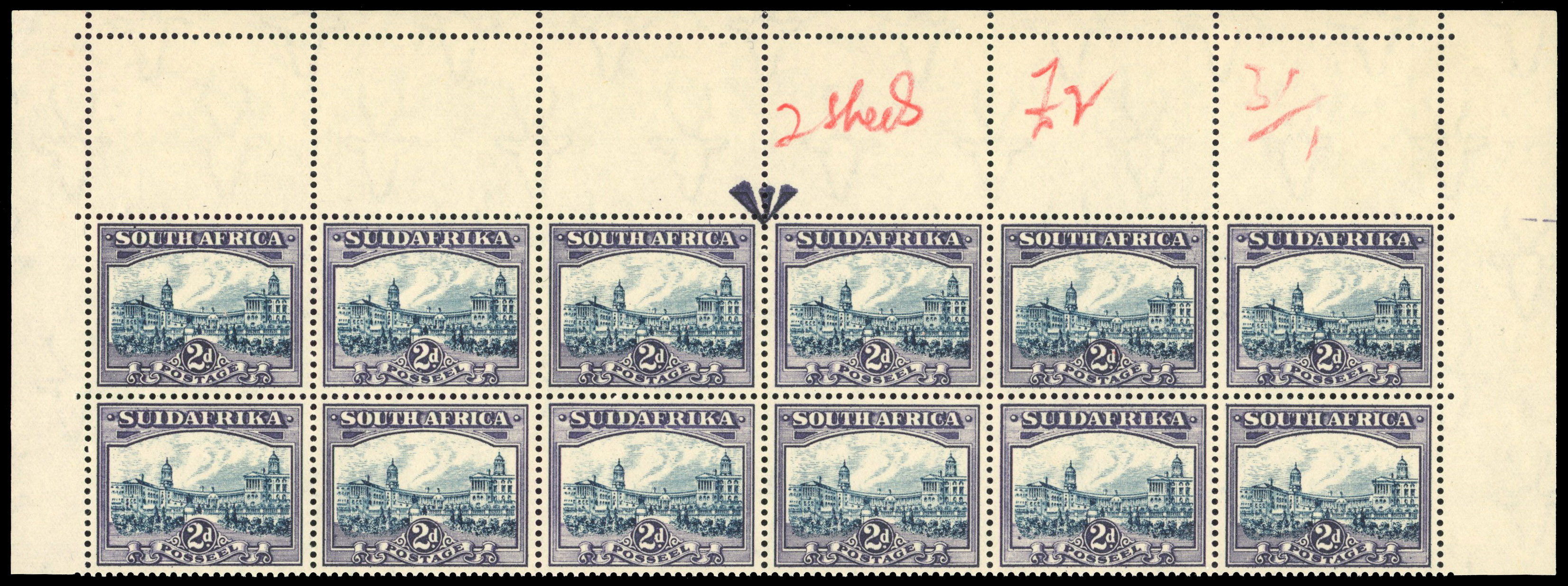 South Africa SG 44e block mint