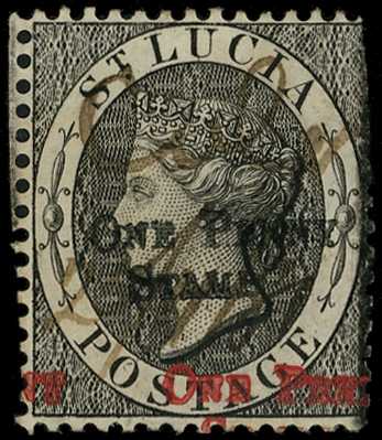 Postal Fiscal: 1881 'ONE PENNY/ STAMP'...