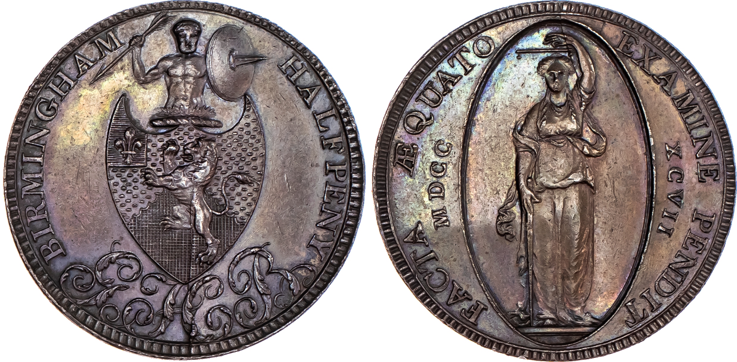 Birmingham, George Barker Halfpenny 1797,...