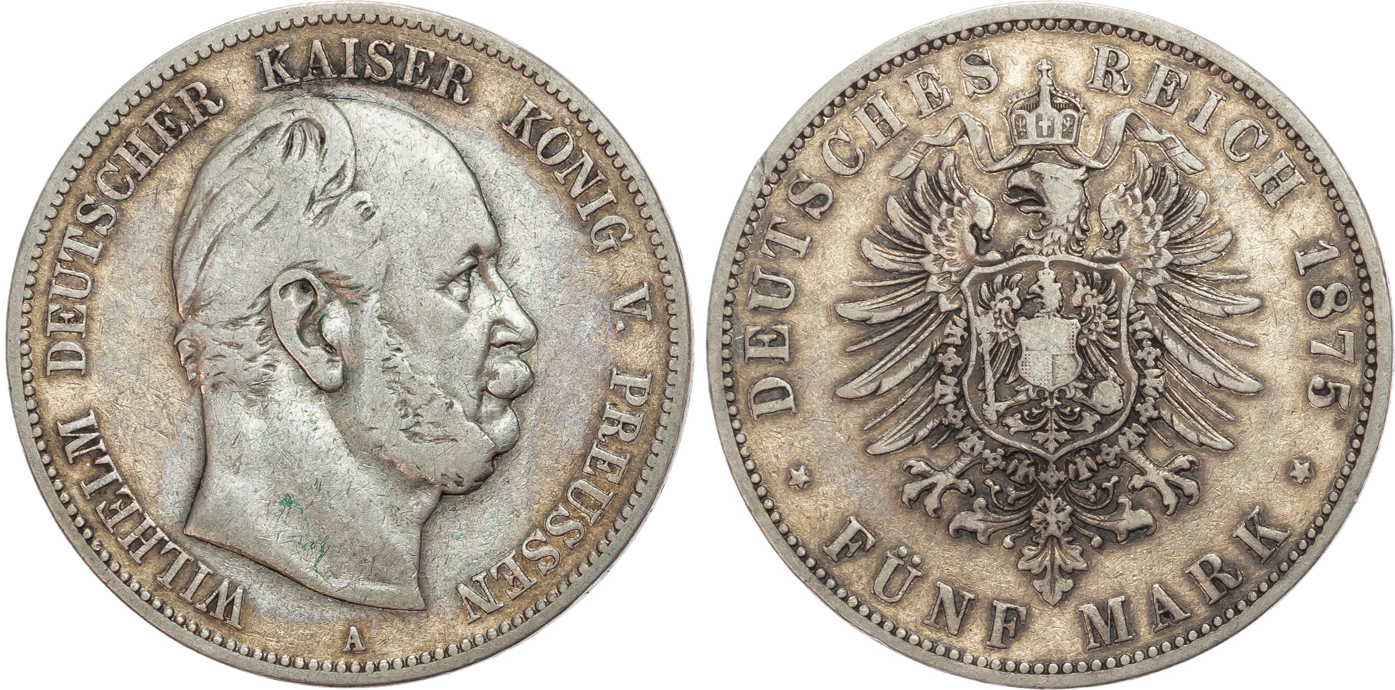 Germany, Prussia, Wilhelm II (1861-1888), silver 5 Marks (6).