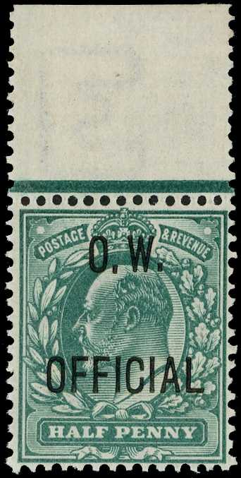 Officials; O.W. Official. 1902 ½d...