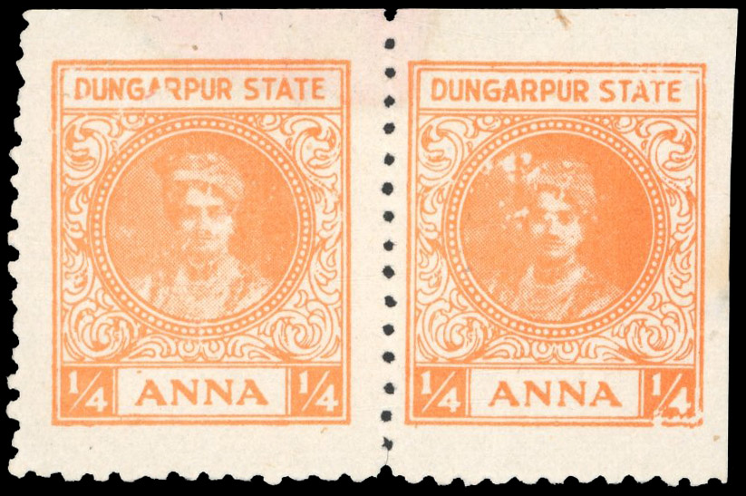 I.F.S Dungarpur SG 9d mint pair 