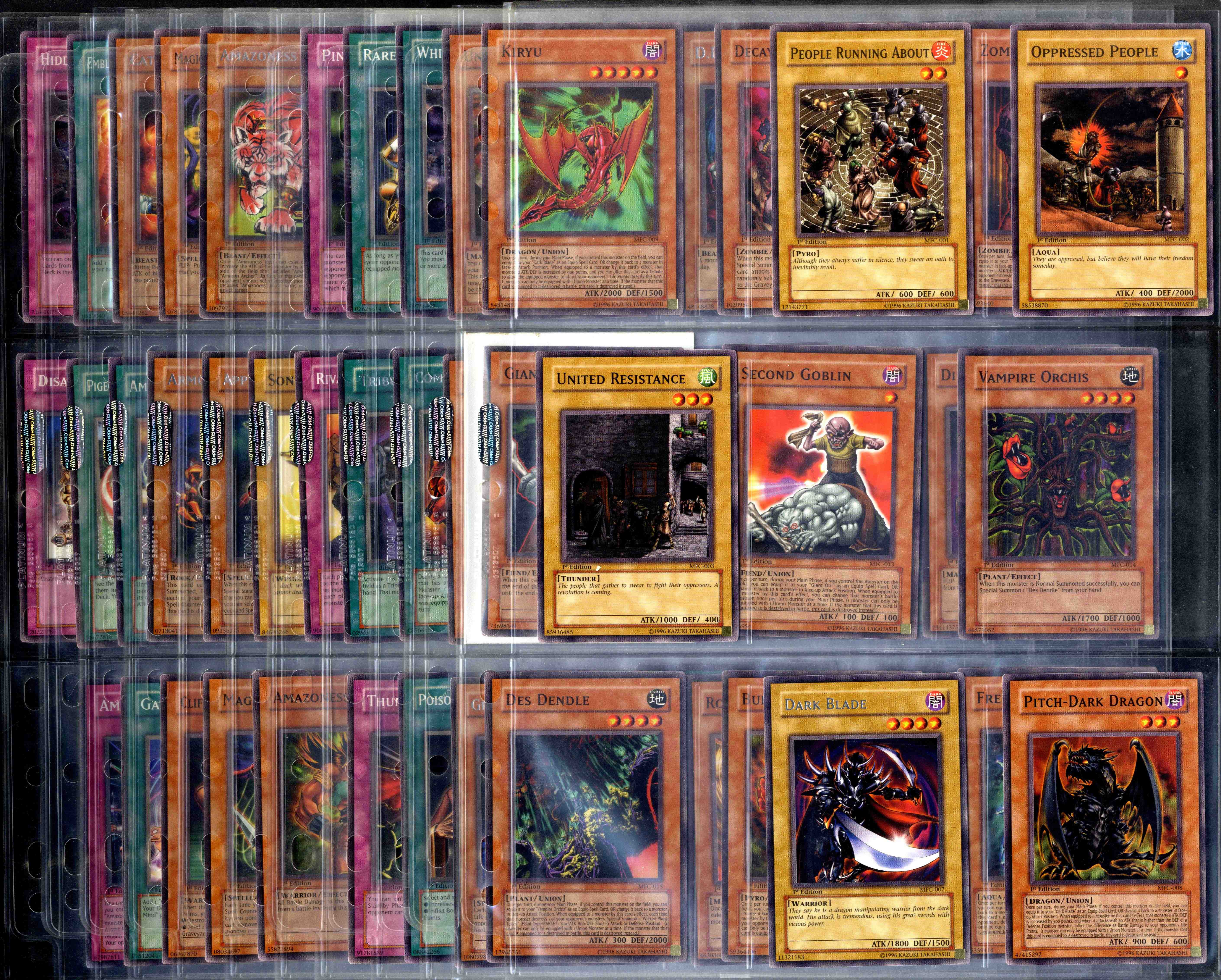 Yu-Gi-Oh! TCG - 1st Edition Magician's Force Partially Complete Set.