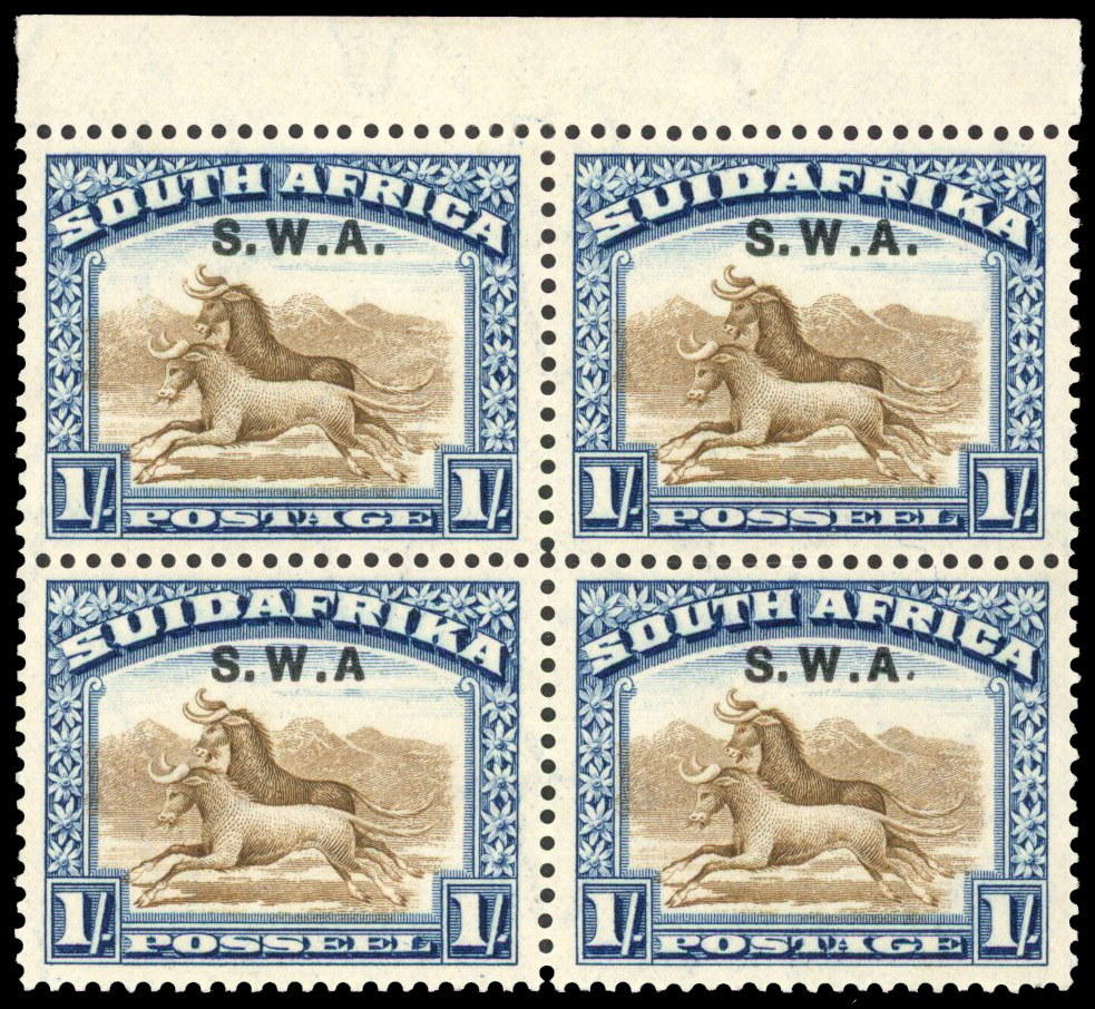 South West Africa 1927-30 1s variety No stop after A