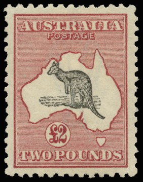 1915-27 £2 grey and crimson, wmk 6, well-centred...