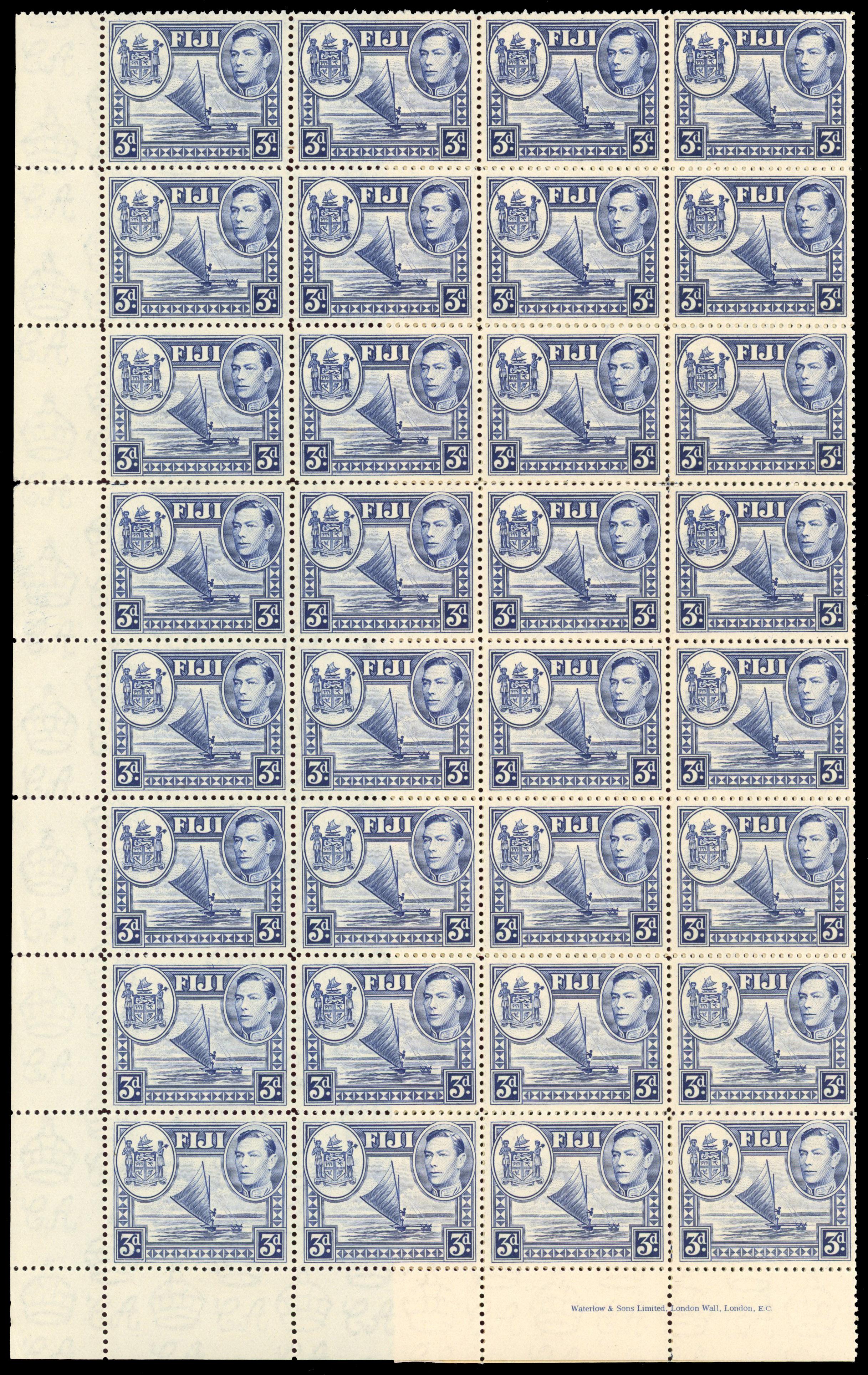 Fiji SG 257a block mint