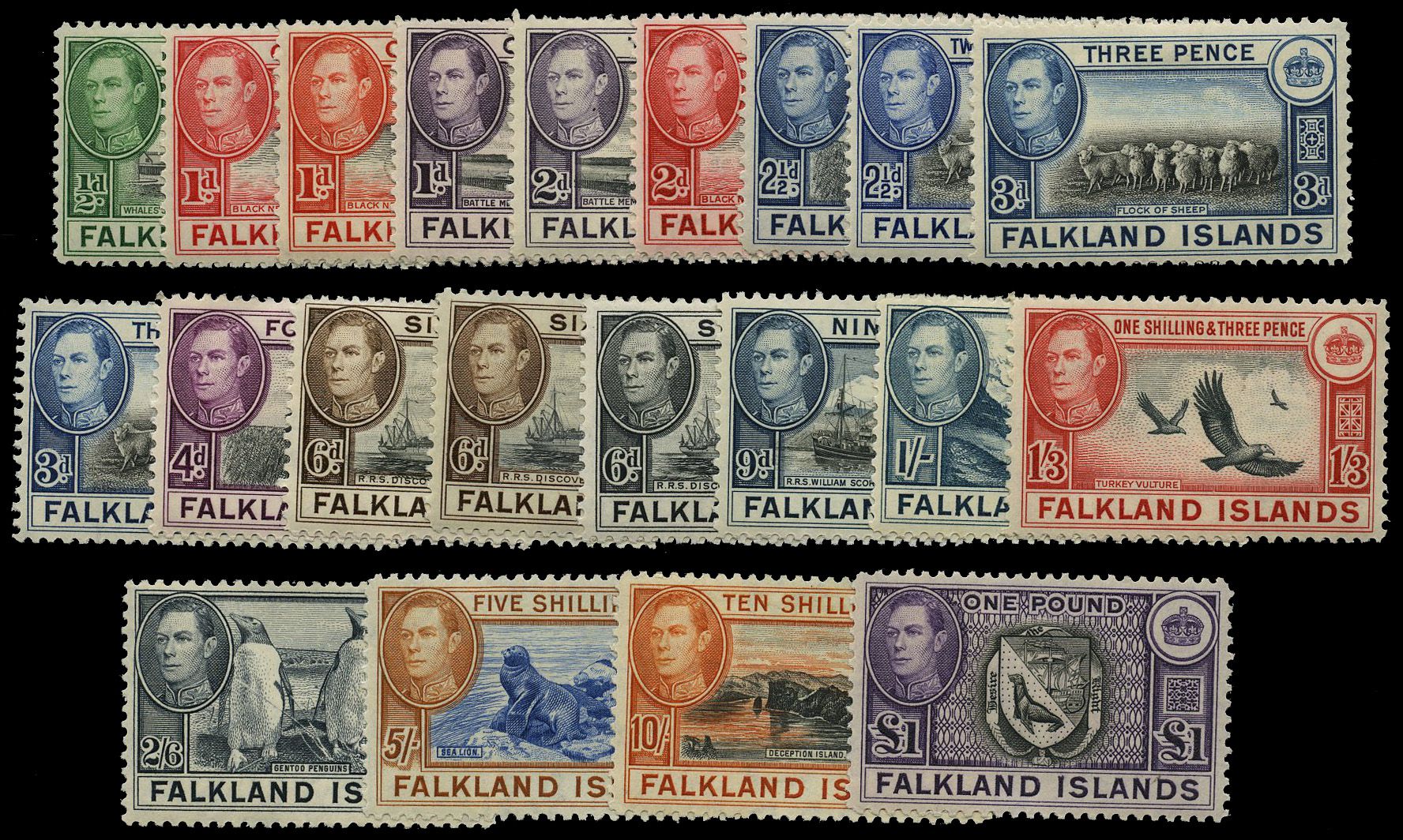 1938 set of nineteen, good o.g. SG...