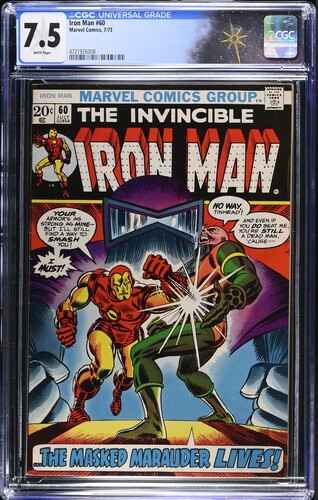Iron Man #60 CGC 7.5 "Cry Marauder!" (Marvel Comics, 1973) White pages