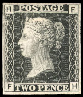 GB 1867 2d Paris Exhibition proof in black Spec DP49