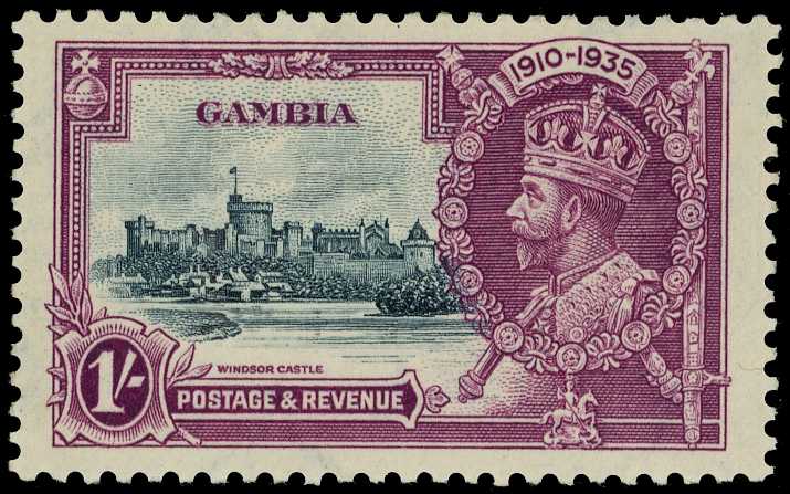 1935 Silver Jubilee 1/- slate and...