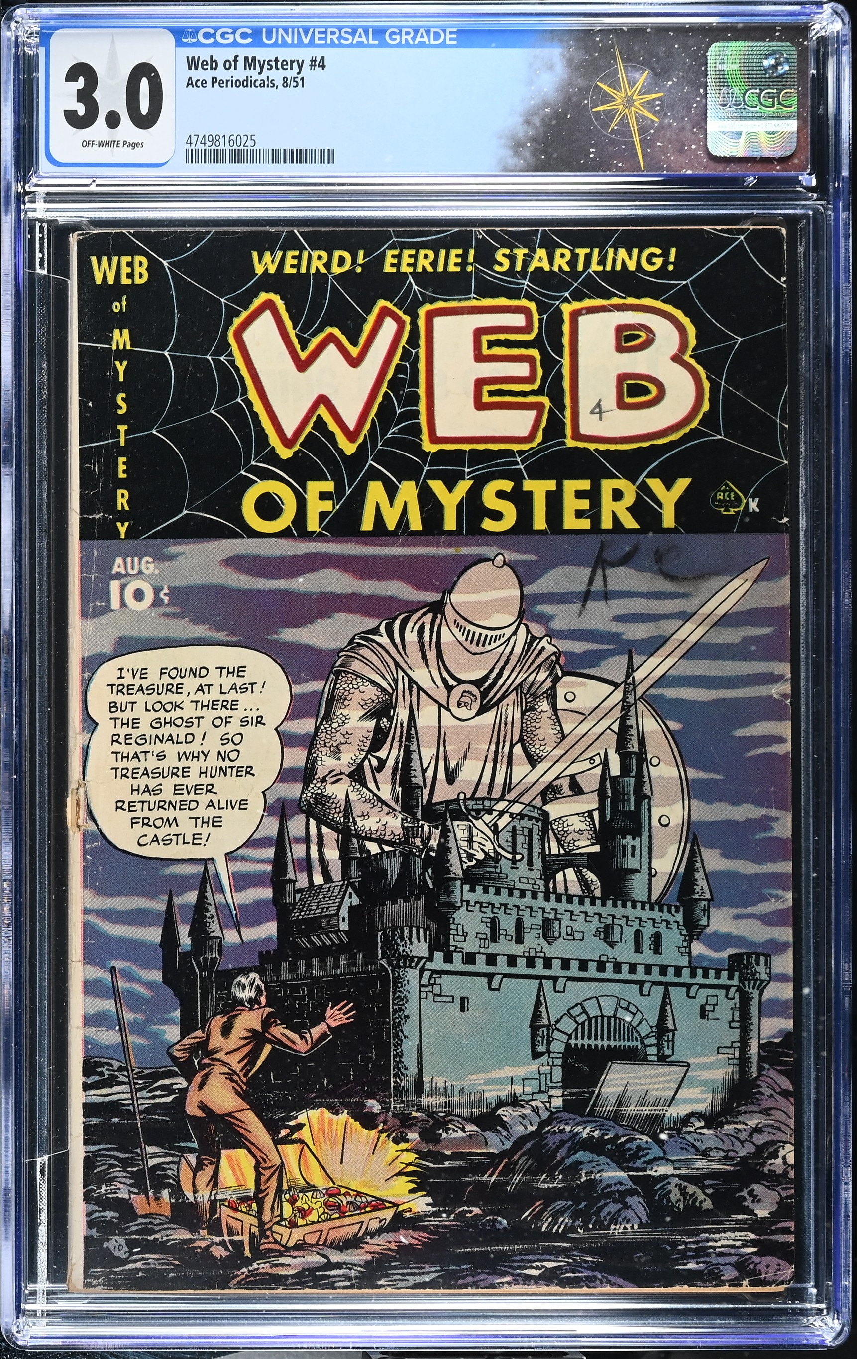 Web of Mystery #4 CGC 3.0 (Ace Periodicals, 1951) Off-White Pages