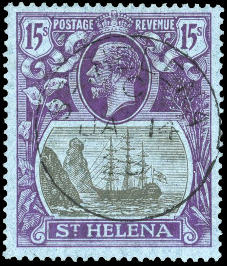 St Helena SG 113 1922 15s used
