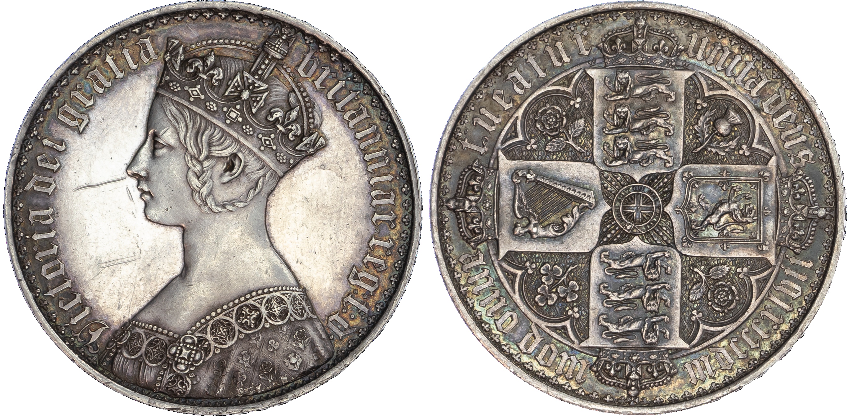 Victoria (1837‑1901), Proof Crown, 1847, gothic type, undecimo.