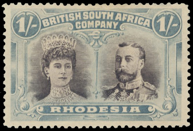 1s grey-black and dull blue-green RSC A, position 2 gash in ear mint