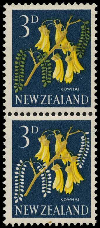 1960 3d Kowhai unmounted o.g. vertical...