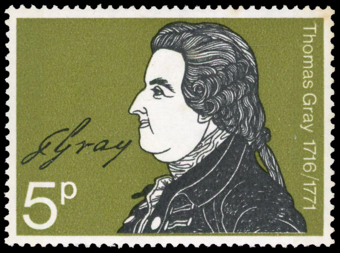 GB: 1971 5p literary Anniversaries, Thomas Grey gold (Queen's head) omitted fine unmounted o.g. SG 885a