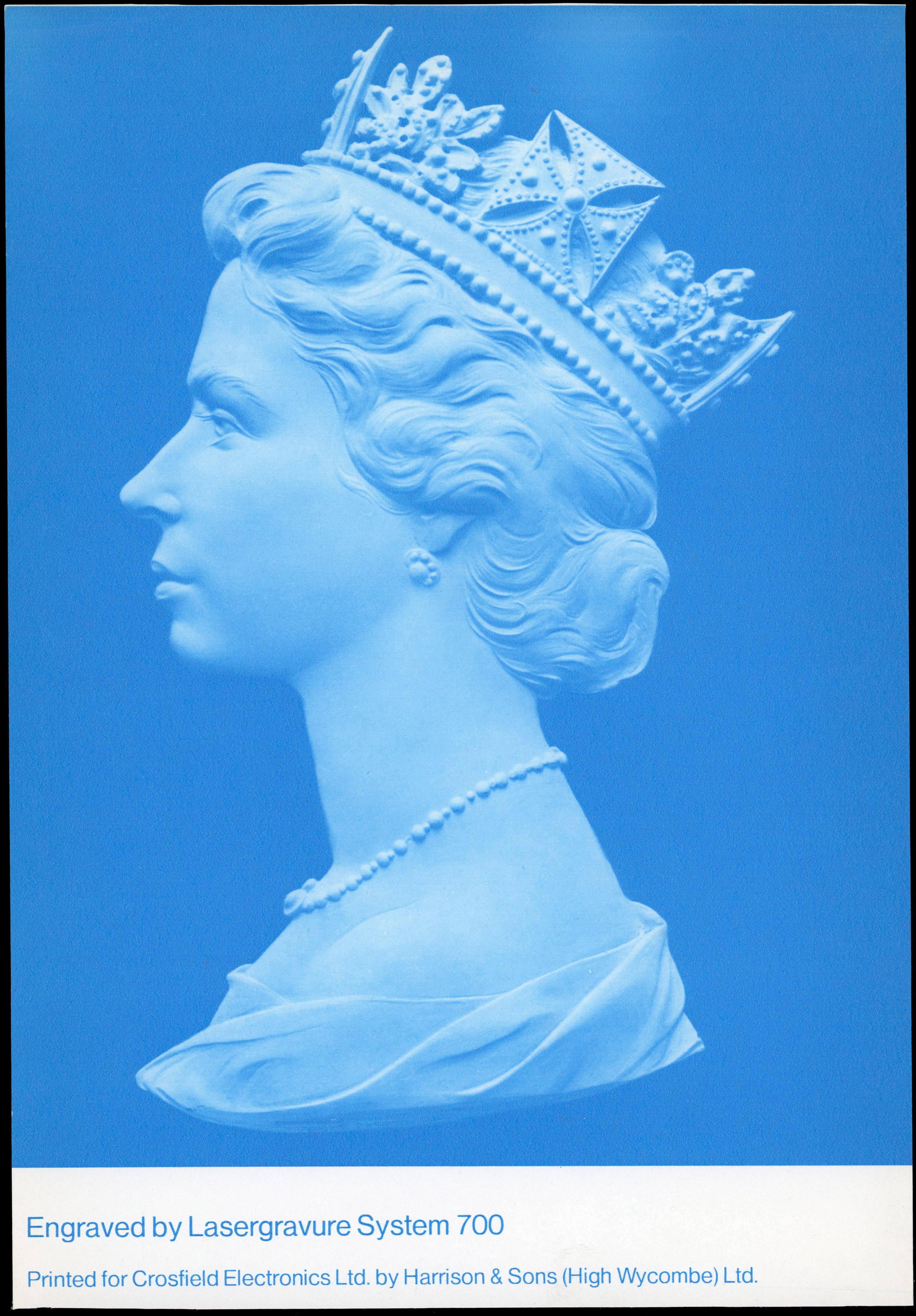 GB 1980s Crosfield Machin lasergravure proof 