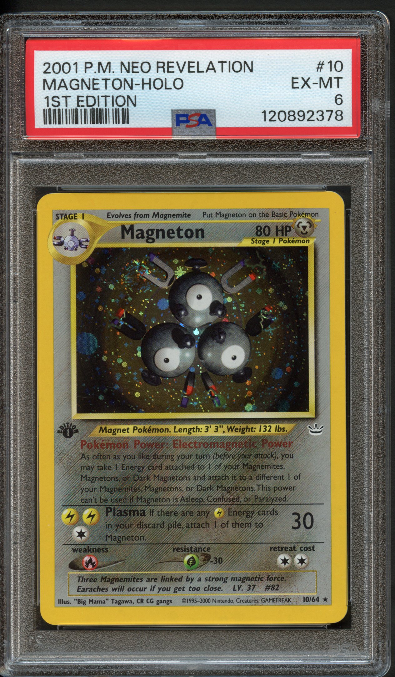 PSA 6 Magneton 1st Edition Holo #10 - Neo Revelation